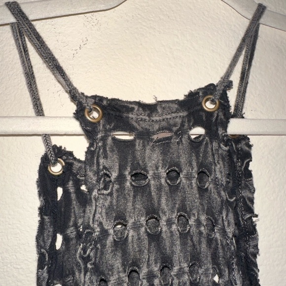We the free women’s black hole distressed tank boho grunge beach PS festival - Picture 9 of 9